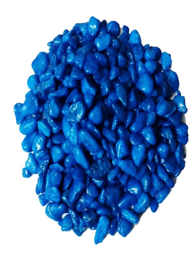 DS1 Blue Pebbles Gravels Stone for Aquarium, Table, Vase, Fountain, 450 gm - Image 1